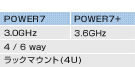 POWER7�i3.0GHz�A4/6way�A���b�N�}�E���g(4U)�j�APOWER7+�i3.6GHz�j