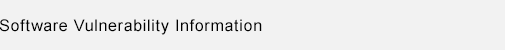 Software Vulnerability Information
