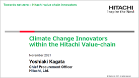 Climate Change Innovators within the Hitachi Value-chain