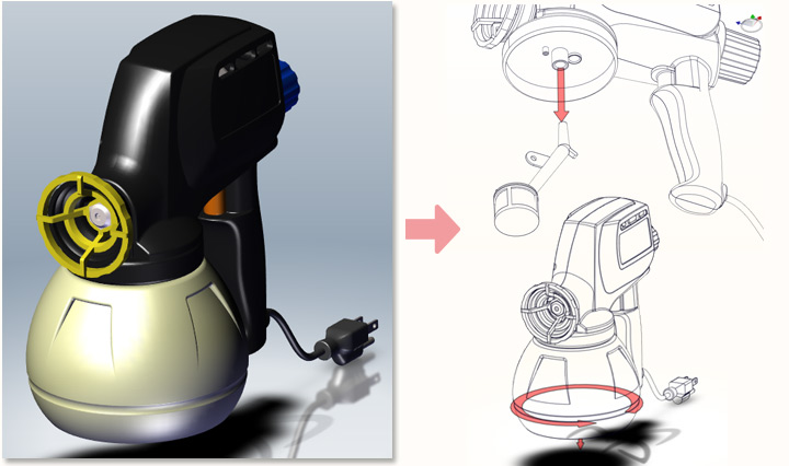 機能と構成 テクニカルドキュメント作成ツール Solidworks Composer 3次元cad Solidworks 製品 ソリューション 製造業 流通業向けソリューション 日立