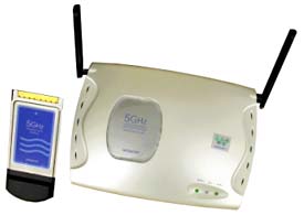 5GHz無線LAN PCカード、アクセスポイント