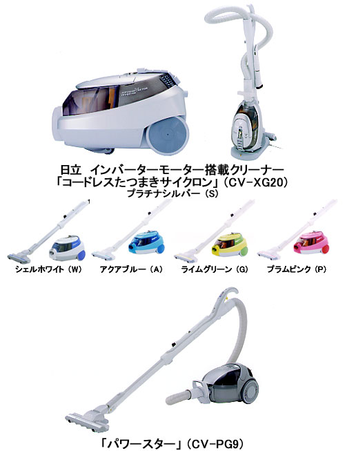 インバーターモーター搭載クリーナー「コードレスたつまきサイクロン」