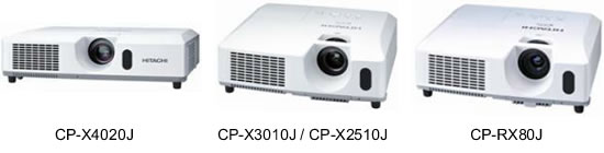 摜:[]CP-X4020JA[]CP-X3010J^CP-X2510JA[E]CP-RX80J