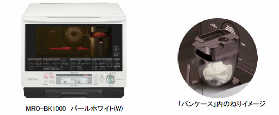 [画像左]MRO-BK1000　パールホワイト(W)、[画像右]「パンケース」内のねりイメージ
