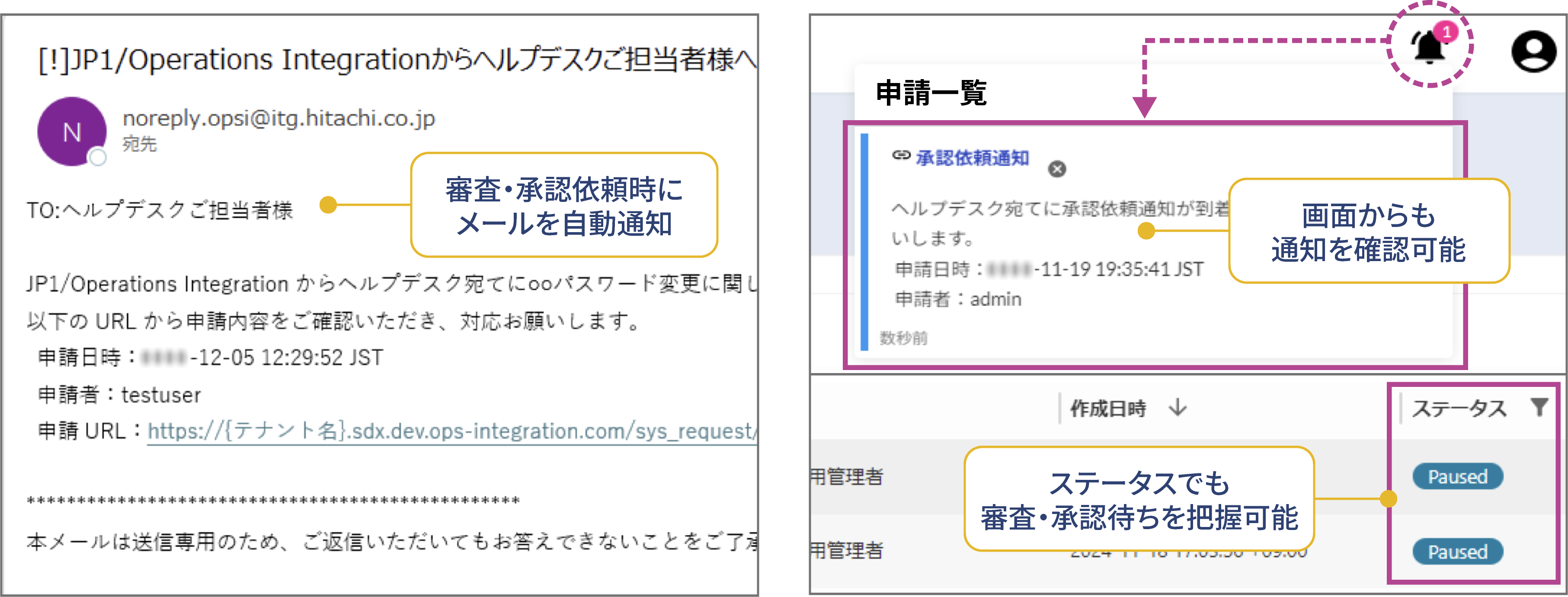 視覚的な承認待ち把握