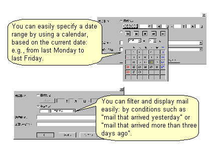 Specification of filtering date