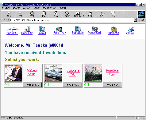 Sample window created with ASP