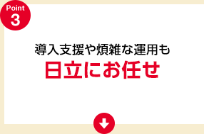 導入支援や煩雑な運用も日立にお任せ