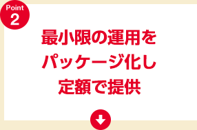 最小限の運用をパッケージ化し定額で提供