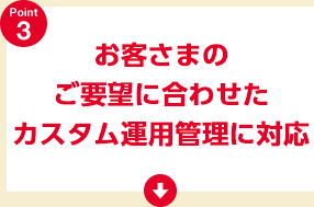 お客さまのご要望に合わせたカスタム運用管理に対応