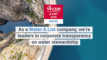 As a Water A list company we're leading corporate action & transparency on water risk