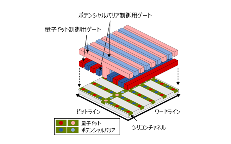 2次元シリコン量子ドットアレイ